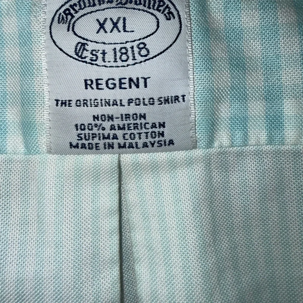 Brooks Brothers Men's Regent Light Mint Green Pinstripe Dress Shirt - Picture 3 of 3
